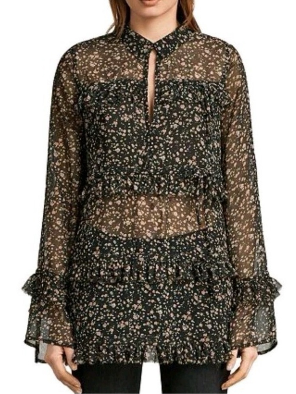 All Saints Deirdre Pepper Shirt, sz S